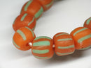 TOKO-BEADS AG014-03N Glass bead (strand) 8~9mm AG014-03N ストライプ柄とんぼ玉（連） 8~9mm Asian bead & African bead  Handmade,Lampeork,bead,asia,india,ethnic,parts,accessory,beads とんぼ玉,ビーズ,トンボ玉,アジア,インド,エスニック,手作り,パーツ,アクセサリー