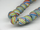 TOKO-BEADS AG014-06N Glass bead (strand) 6~8mm AG014-06N ストライプ柄とんぼ玉（連） 6~8mm Asian bead & African bead  Handmade,Lampeork,bead,asia,india,ethnic,parts,accessory,beads とんぼ玉,ビーズ,トンボ玉,アジア,インド,エスニック,手作り,パーツ,アクセサリー