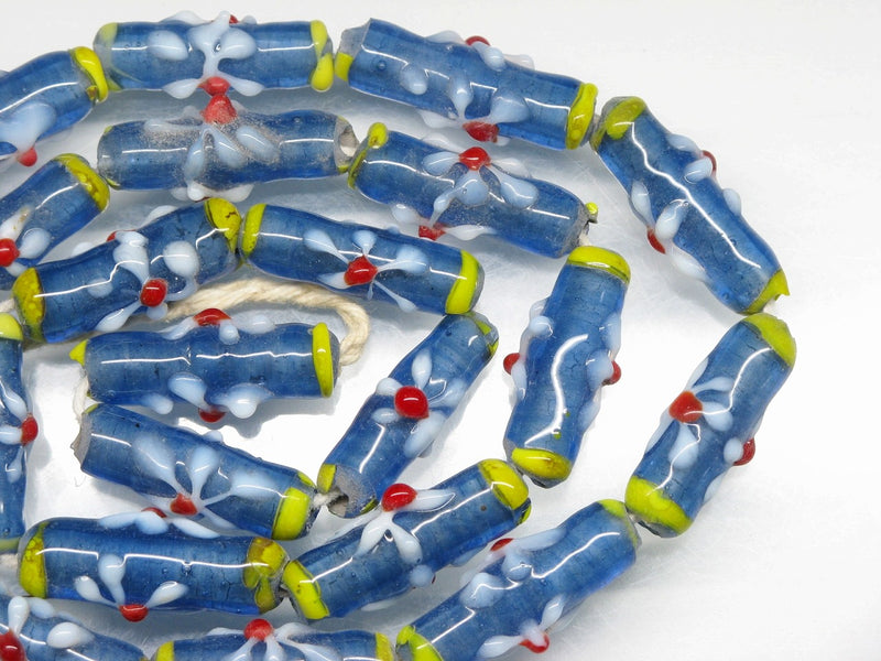 TOKO-BEADS AG017N-03 Glass bead (strand) 8mm AG017N-03 フラワービーズ（連） 8mm Asian bead & African bead  Handmade,Lampeork,bead,asia,india,ethnic,parts,accessory,beads とんぼ玉,ビーズ,トンボ玉,アジア,インド,エスニック,手作り,パーツ,アクセサリー