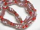 TOKO-BEADS AG017N-04 Glass bead (strand) 10~11mm AG017N-04 フラワービーズ（連） 10~11mm Asian bead & African bead  Handmade,Lampeork,bead,asia,india,ethnic,parts,accessory,beads とんぼ玉,ビーズ,トンボ玉,アジア,インド,エスニック,手作り,パーツ,アクセサリー