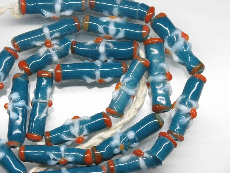 TOKO-BEADS AG017N-05 Glass bead (strand) 8mm AG017N-05 フラワービーズ（連） 8mm Asian bead & African bead  Handmade,Lampeork,bead,asia,india,ethnic,parts,accessory,beads とんぼ玉,ビーズ,トンボ玉,アジア,インド,エスニック,手作り,パーツ,アクセサリー