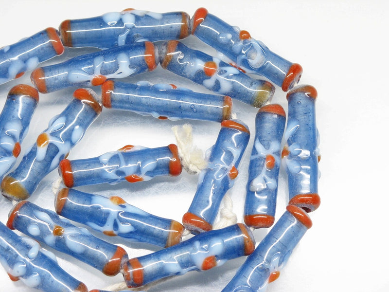 TOKO-BEADS AG017N-06 Glass bead (strand) 6~7mm AG017N-06 フラワービーズ（連） 6~7mm Asian bead & African bead  Handmade,Lampeork,bead,asia,india,ethnic,parts,accessory,beads とんぼ玉,ビーズ,トンボ玉,アジア,インド,エスニック,手作り,パーツ,アクセサリー