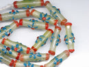 TOKO-BEADS AG017N-09 Glass bead (strand) 9mm AG017N-09 フラワービーズ（連） 9mm Asian bead & African bead  Handmade,Lampeork,bead,asia,india,ethnic,parts,accessory,beads とんぼ玉,ビーズ,トンボ玉,アジア,インド,エスニック,手作り,パーツ,アクセサリー