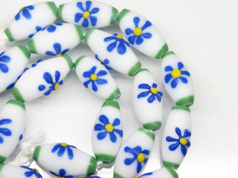 TOKO-BEADS AG017N-14 Glass bead (strand) 10mm AG017N-14 フラワービーズ（連） 10mm Asian bead & African bead  Handmade,Lampeork,bead,asia,india,ethnic,parts,accessory,beads とんぼ玉,ビーズ,トンボ玉,アジア,インド,エスニック,手作り,パーツ,アクセサリー