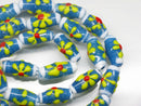 TOKO-BEADS AG017N-20 Glass bead (strand) 10mm AG017N-20 フラワービーズ（連） 10mm Asian bead & African bead  Handmade,Lampeork,bead,asia,india,ethnic,parts,accessory,beads とんぼ玉,ビーズ,トンボ玉,アジア,インド,エスニック,手作り,パーツ,アクセサリー