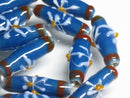 TOKO-BEADS AG017-40N Glass bead (strand) 7~8mm AG017-40N フラワービーズ（連） 7~8mm Asian bead & African bead  Handmade,Lampeork,bead,asia,india,ethnic,parts,accessory,beads とんぼ玉,ビーズ,トンボ玉,アジア,インド,エスニック,手作り,パーツ,アクセサリー
