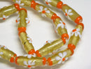 TOKO-BEADS AG017-44N Glass bead (strand) 10~11mm AG017-44N フラワービーズ（連） 10~11mm Asian bead & African bead  Handmade,Lampeork,bead,asia,india,ethnic,parts,accessory,beads とんぼ玉,ビーズ,トンボ玉,アジア,インド,エスニック,手作り,パーツ,アクセサリー