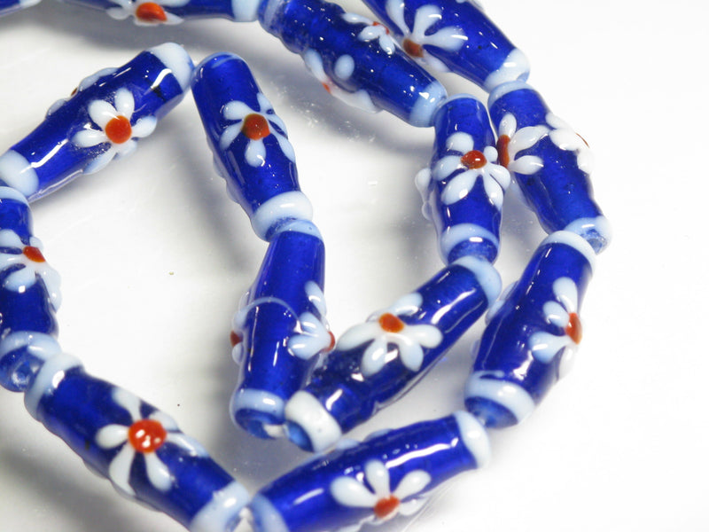 TOKO-BEADS AG017-46N Glass bead (strand) 10~11mm AG017-46N フラワービーズ（連） 10~11mm Asian bead & African bead  Handmade,Lampeork,bead,asia,india,ethnic,parts,accessory,beads とんぼ玉,ビーズ,トンボ玉,アジア,インド,エスニック,手作り,パーツ,アクセサリー