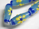 TOKO-BEADS AG017-47N Glass bead (strand) 10~11mm AG017-47N フラワービーズ（連） 10~11mm Asian bead & African bead  Handmade,Lampeork,bead,asia,india,ethnic,parts,accessory,beads とんぼ玉,ビーズ,トンボ玉,アジア,インド,エスニック,手作り,パーツ,アクセサリー