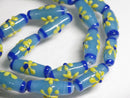 TOKO-BEADS AG017-47N Glass bead (strand) 10~11mm AG017-47N フラワービーズ（連） 10~11mm Asian bead & African bead  Handmade,Lampeork,bead,asia,india,ethnic,parts,accessory,beads とんぼ玉,ビーズ,トンボ玉,アジア,インド,エスニック,手作り,パーツ,アクセサリー