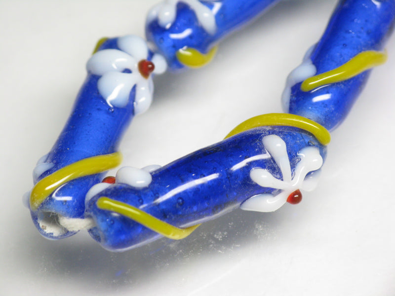 TOKO-BEADS AG017-48N Glass bead (strand) 8mm AG017-48N フラワービーズ（連） 8mm Asian bead & African bead  Handmade,Lampeork,bead,asia,india,ethnic,parts,accessory,beads とんぼ玉,ビーズ,トンボ玉,アジア,インド,エスニック,手作り,パーツ,アクセサリー