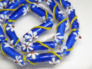 TOKO-BEADS AG017-48N Glass bead (strand) 8mm AG017-48N フラワービーズ（連） 8mm Asian bead & African bead  Handmade,Lampeork,bead,asia,india,ethnic,parts,accessory,beads とんぼ玉,ビーズ,トンボ玉,アジア,インド,エスニック,手作り,パーツ,アクセサリー