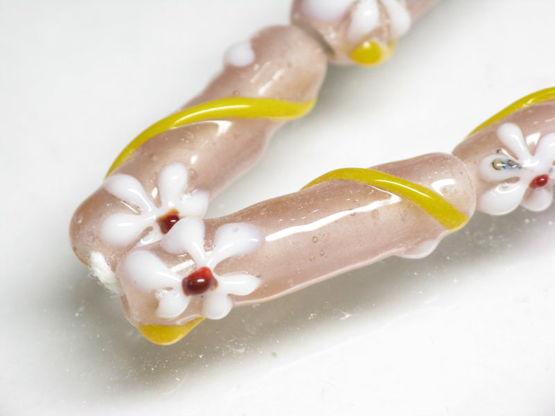 TOKO-BEADS AG017-51N Glass bead (strand) 8mm AG017-51N フラワービーズ（連） 8mm Asian bead & African bead  Handmade,Lampeork,bead,asia,india,ethnic,parts,accessory,beads とんぼ玉,ビーズ,トンボ玉,アジア,インド,エスニック,手作り,パーツ,アクセサリー