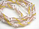 TOKO-BEADS AG017-51N Glass bead (strand) 8mm AG017-51N フラワービーズ（連） 8mm Asian bead & African bead  Handmade,Lampeork,bead,asia,india,ethnic,parts,accessory,beads とんぼ玉,ビーズ,トンボ玉,アジア,インド,エスニック,手作り,パーツ,アクセサリー