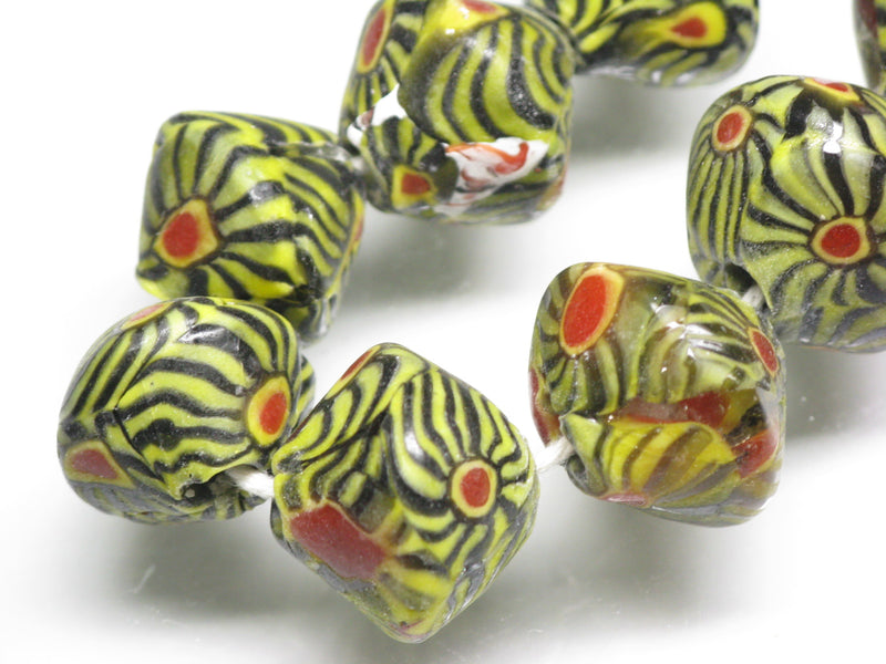 TOKO-BEADS AG019-13N Glass bead (strand) 18~19mm AG019-13N そろばん型とんぼ玉（連） 18~19mm Asian bead & African bead  Handmade,Lampeork,bead,asia,india,ethnic,parts,accessory,beads とんぼ玉,ビーズ,トンボ玉,アジア,インド,エスニック,手作り,パーツ,アクセサリー