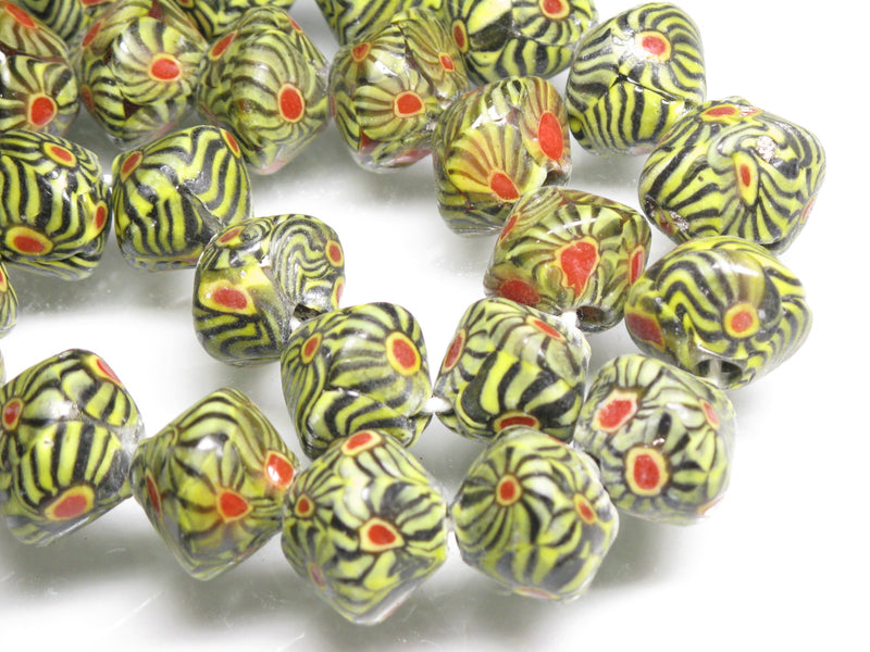 TOKO-BEADS AG019-13N Glass bead (strand) 18~19mm AG019-13N そろばん型とんぼ玉（連） 18~19mm Asian bead & African bead  Handmade,Lampeork,bead,asia,india,ethnic,parts,accessory,beads とんぼ玉,ビーズ,トンボ玉,アジア,インド,エスニック,手作り,パーツ,アクセサリー