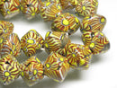 TOKO-BEADS AG019-16N Glass bead (strand) 18~19mm AG019-16N そろばん型とんぼ玉（連） 18~19mm Asian bead & African bead  Handmade,Lampeork,bead,asia,india,ethnic,parts,accessory,beads とんぼ玉,ビーズ,トンボ玉,アジア,インド,エスニック,手作り,パーツ,アクセサリー