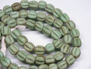 TOKO-BEADS AG026N-11 Glass bead (55pcs/strand) 9~10mm AG026N-11 ナツメ型ビーズ（55個/連） 9~10mm Asian bead & African bead  Handmade,Lampeork,bead,asia,india,ethnic,parts,accessory,beads とんぼ玉,ビーズ,トンボ玉,アジア,インド,エスニック,手作り,パーツ,アクセサリー