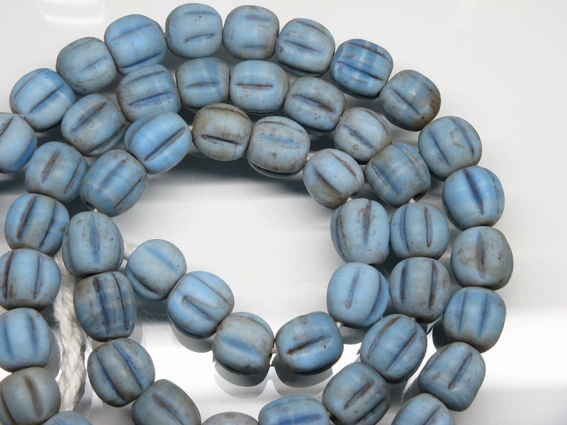 TOKO-BEADS AG026N-15 Glass bead (55pcs/strand) 9~10mm AG026N-15 ナツメ型ビーズ（55個/連） 9~10mm Asian bead & African bead  Handmade,Lampeork,bead,asia,india,ethnic,parts,accessory,beads とんぼ玉,ビーズ,トンボ玉,アジア,インド,エスニック,手作り,パーツ,アクセサリー