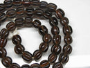 TOKO-BEADS AG026N-18 Glass bead (55pcs/strand) 9~10mm AG026N-18 ナツメ型ビーズ（55個/連） 9~10mm Asian bead & African bead  Handmade,Lampeork,bead,asia,india,ethnic,parts,accessory,beads とんぼ玉,ビーズ,トンボ玉,アジア,インド,エスニック,手作り,パーツ,アクセサリー