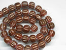 TOKO-BEADS AG026N-20 Glass bead (40pcs/strand) 9~10mm AG026N-20 ナツメ型ビーズ（40個/連） 9~10mm Asian bead & African bead  Handmade,Lampeork,bead,asia,india,ethnic,parts,accessory,beads とんぼ玉,ビーズ,トンボ玉,アジア,インド,エスニック,手作り,パーツ,アクセサリー