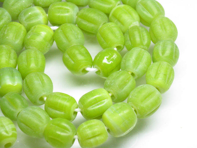 TOKO-BEADS AG026N-87 Glass bead (55pcs/strand) 9~10mm AG026N-87 ナツメ型ビーズ（55個/連） 9~10mm Asian bead & African bead  Handmade,Lampeork,bead,asia,india,ethnic,parts,accessory,beads とんぼ玉,ビーズ,トンボ玉,アジア,インド,エスニック,手作り,パーツ,アクセサリー