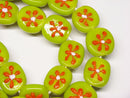 TOKO-BEADS AG033-41N Glass bead (strand) 16~18mm AG033-41N フラワービーズ（連） 16~18mm Asian bead & African bead  Handmade,Lampeork,bead,asia,india,ethnic,parts,accessory,beads とんぼ玉,ビーズ,トンボ玉,アジア,インド,エスニック,手作り,パーツ,アクセサリー