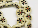 TOKO-BEADS AG033-44N Glass bead (strand) 16~18mm AG033-44N フラワービーズ（連） 16~18mm Asian bead & African bead  Handmade,Lampeork,bead,asia,india,ethnic,parts,accessory,beads とんぼ玉,ビーズ,トンボ玉,アジア,インド,エスニック,手作り,パーツ,アクセサリー