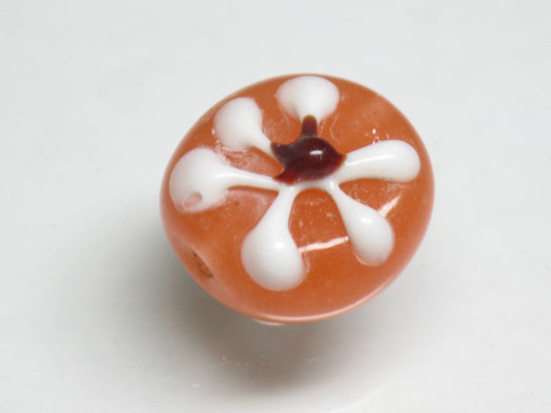 TOKO-BEADS AG034-02S Glass bead 14~15mm AG034-02S フラワービーズ 14~15mm Asian bead & African bead  Handmade,Lampeork,bead,asia,india,ethnic,parts,accessory,beads とんぼ玉,ビーズ,トンボ玉,アジア,インド,エスニック,手作り,パーツ,アクセサリー