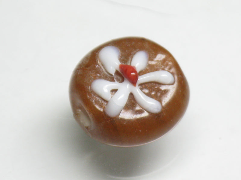 TOKO-BEADS AG034-07S Glass bead 14~15mm AG034-07S フラワービーズ 14~15mm Asian bead & African bead  Handmade,Lampeork,bead,asia,india,ethnic,parts,accessory,beads とんぼ玉,ビーズ,トンボ玉,アジア,インド,エスニック,手作り,パーツ,アクセサリー
