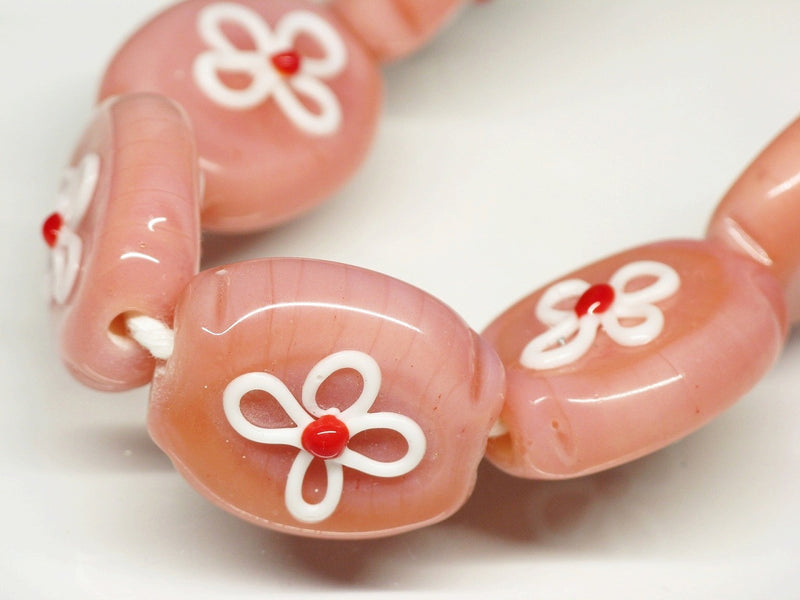 TOKO-BEADS AG035-13N Glass bead (strand) 20mm AG035-13N フラワービーズ（連） 20mm Asian bead & African bead  Handmade,Lampeork,bead,asia,india,ethnic,parts,accessory,beads とんぼ玉,ビーズ,トンボ玉,アジア,インド,エスニック,手作り,パーツ,アクセサリー
