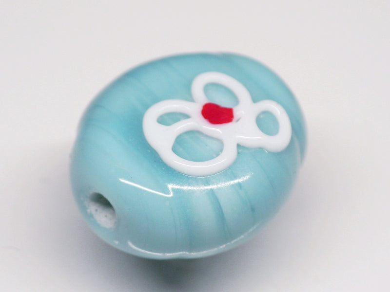 TOKO-BEADS AG035-02S Glass bead 17~18mm AG035-02S フラワービーズ 17~18mm Asian bead & African bead  Handmade,Lampeork,bead,asia,india,ethnic,parts,accessory,beads とんぼ玉,ビーズ,トンボ玉,アジア,インド,エスニック,手作り,パーツ,アクセサリー