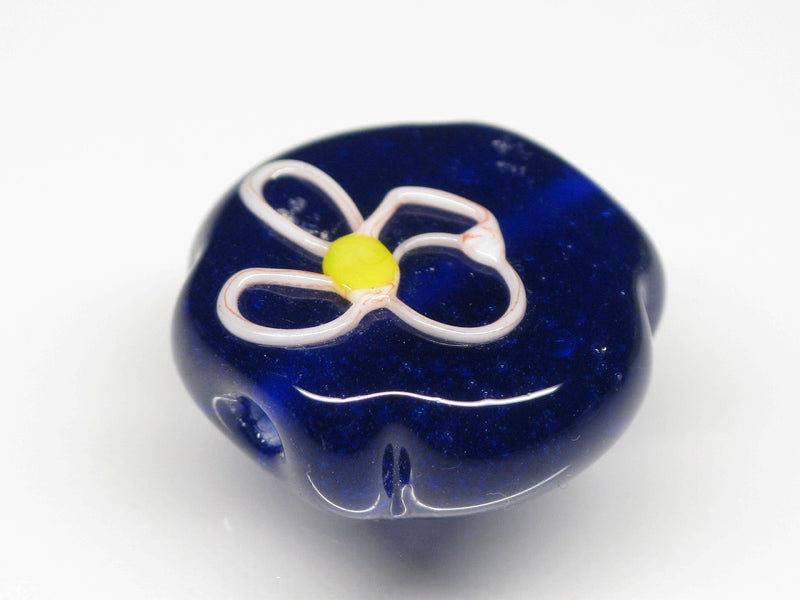 TOKO-BEADS AG035-05S Glass bead 18mm AG035-05S フラワービーズ 18mm Asian bead & African bead  Handmade,Lampeork,bead,asia,india,ethnic,parts,accessory,beads とんぼ玉,ビーズ,トンボ玉,アジア,インド,エスニック,手作り,パーツ,アクセサリー