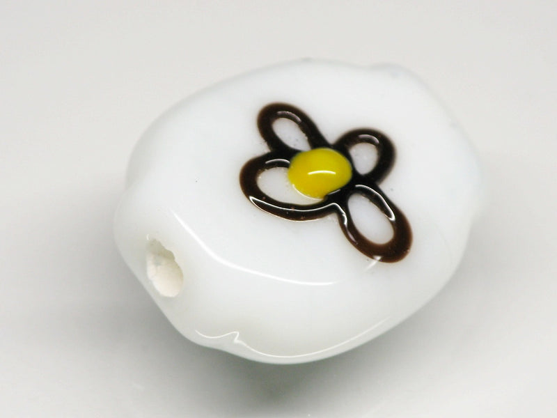 TOKO-BEADS AG035-06S Glass bead 17mm AG035-06S フラワービーズ 17mm Asian bead & African bead  Handmade,Lampeork,bead,asia,india,ethnic,parts,accessory,beads とんぼ玉,ビーズ,トンボ玉,アジア,インド,エスニック,手作り,パーツ,アクセサリー