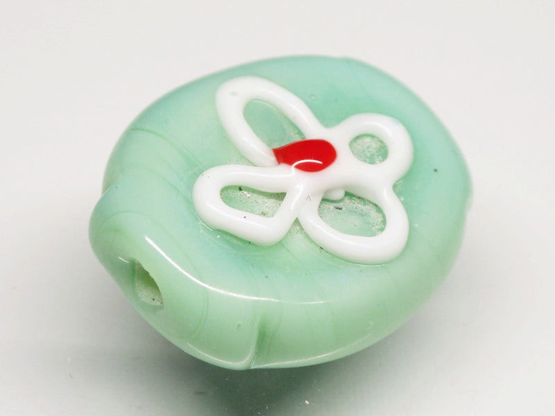 TOKO-BEADS AG035-08S Glass bead 17mm AG035-08S フラワービーズ 17mm Asian bead & African bead  Handmade,Lampeork,bead,asia,india,ethnic,parts,accessory,beads とんぼ玉,ビーズ,トンボ玉,アジア,インド,エスニック,手作り,パーツ,アクセサリー