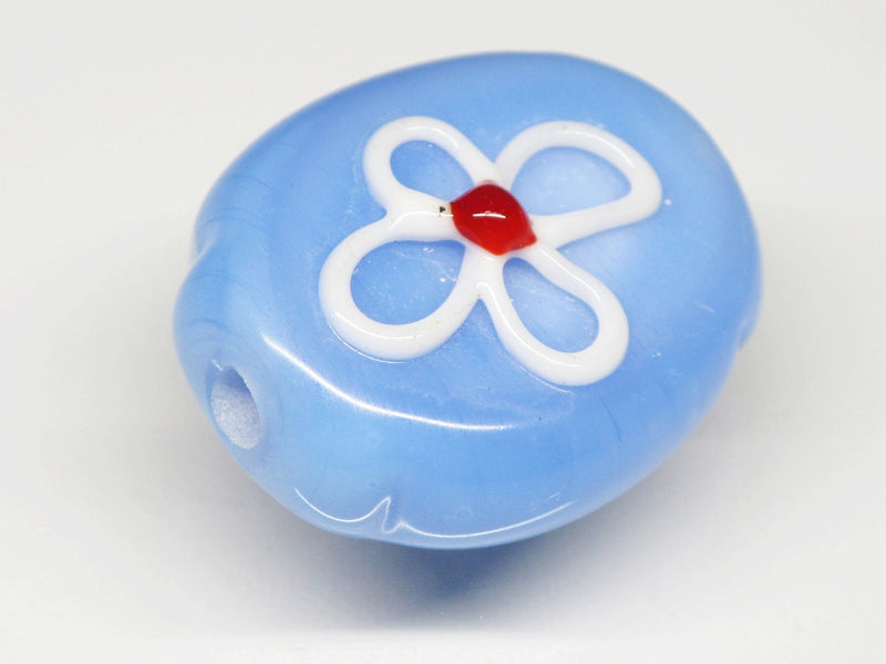 TOKO-BEADS AG035-10S Glass bead 17.5mm AG035-10S フラワービーズ 17.5mm Asian bead & African bead  Handmade,Lampeork,bead,asia,india,ethnic,parts,accessory,beads とんぼ玉,ビーズ,トンボ玉,アジア,インド,エスニック,手作り,パーツ,アクセサリー