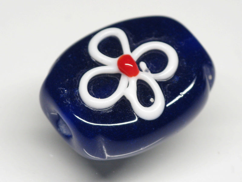 TOKO-BEADS AG035-11S Glass bead 18mm AG035-11S フラワービーズ 18mm Asian bead & African bead  Handmade,Lampeork,bead,asia,india,ethnic,parts,accessory,beads とんぼ玉,ビーズ,トンボ玉,アジア,インド,エスニック,手作り,パーツ,アクセサリー