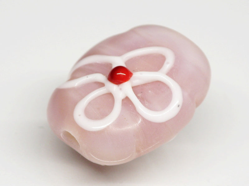 TOKO-BEADS AG035-12S Glass bead 17mm AG035-12S フラワービーズ 17mm Asian bead & African bead  Handmade,Lampeork,bead,asia,india,ethnic,parts,accessory,beads とんぼ玉,ビーズ,トンボ玉,アジア,インド,エスニック,手作り,パーツ,アクセサリー