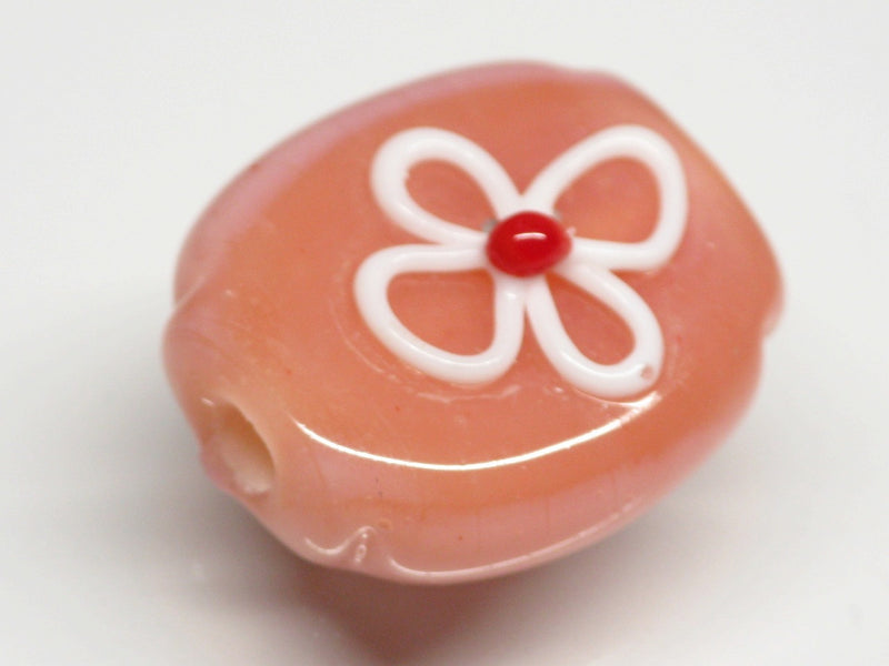 TOKO-BEADS AG035-13S Glass bead 20mm AG035-13S フラワービーズ 20mm Asian bead & African bead  Handmade,Lampeork,bead,asia,india,ethnic,parts,accessory,beads とんぼ玉,ビーズ,トンボ玉,アジア,インド,エスニック,手作り,パーツ,アクセサリー