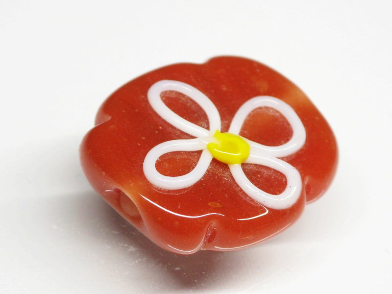 TOKO-BEADS AG035-19S Glass bead 17~19mm AG035-19S フラワービーズ 17~19mm Asian bead & African bead  Handmade,Lampeork,bead,asia,india,ethnic,parts,accessory,beads とんぼ玉,ビーズ,トンボ玉,アジア,インド,エスニック,手作り,パーツ,アクセサリー