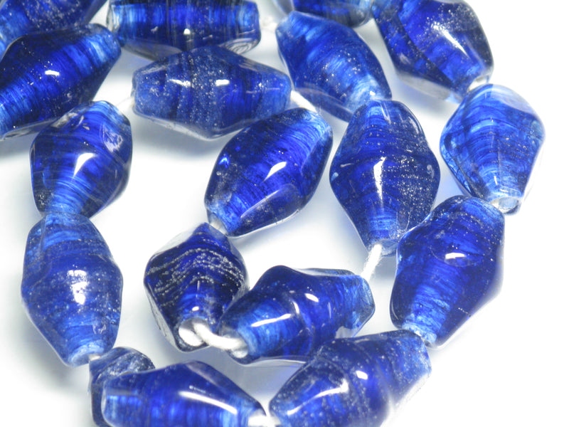 | TOKO-BEADS |AG037N-06 ひし形とんぼ玉（連） 10~11mmとんぼ玉,ビーズ,トンボ玉,アジア,インド,エスニック,手作り,パーツ,アクセサリー