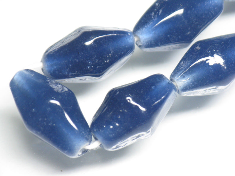 TOKO-BEADS AG037-07N Glass bead (strand) 10~11mm AG037-07N ひし形とんぼ玉（連） 10~11mm Asian bead & African bead  Handmade,Lampeork,bead,asia,india,ethnic,parts,accessory,beads とんぼ玉,ビーズ,トンボ玉,アジア,インド,エスニック,手作り,パーツ,アクセサリー