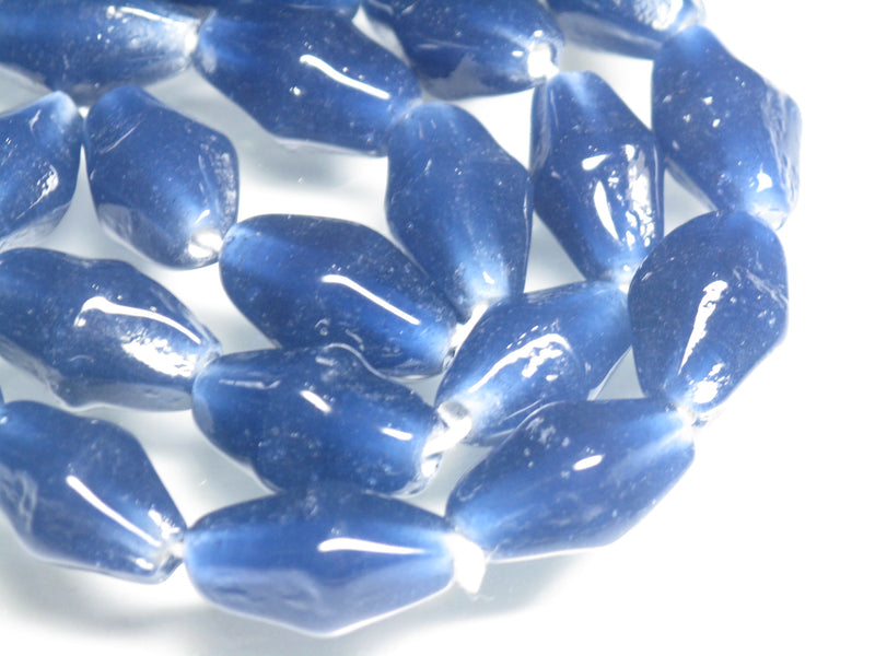 TOKO-BEADS AG037-07N Glass bead (strand) 10~11mm AG037-07N ひし形とんぼ玉（連） 10~11mm Asian bead & African bead  Handmade,Lampeork,bead,asia,india,ethnic,parts,accessory,beads とんぼ玉,ビーズ,トンボ玉,アジア,インド,エスニック,手作り,パーツ,アクセサリー