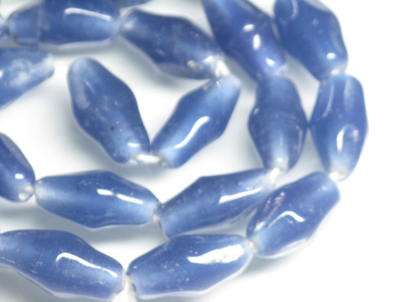 TOKO-BEADS AG037-30N Glass bead (strand) 9~10mm AG037-30N ひし形とんぼ玉（連） 9~10mm Asian bead & African bead  Handmade,Lampeork,bead,asia,india,ethnic,parts,accessory,beads とんぼ玉,ビーズ,トンボ玉,アジア,インド,エスニック,手作り,パーツ,アクセサリー