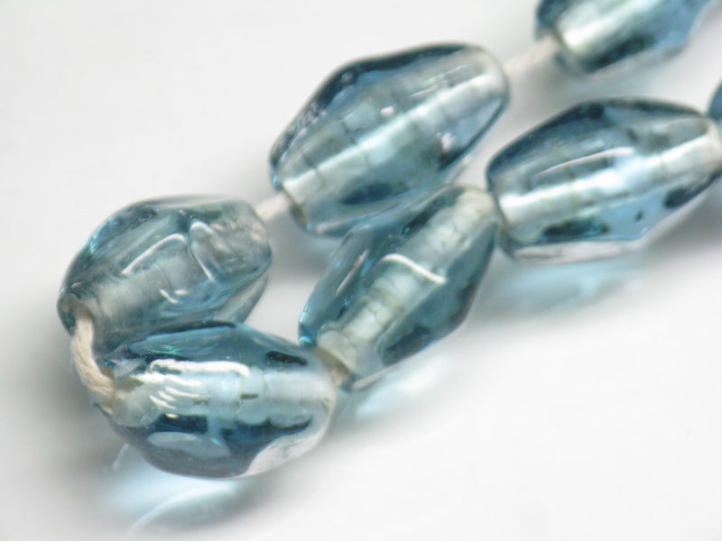 TOKO-BEADS AG037-33N Glass bead (strand) 11~12mm AG037-33N ひし形とんぼ玉（連） 11~12mm Asian bead & African bead  Handmade,Lampeork,bead,asia,india,ethnic,parts,accessory,beads とんぼ玉,ビーズ,トンボ玉,アジア,インド,エスニック,手作り,パーツ,アクセサリー