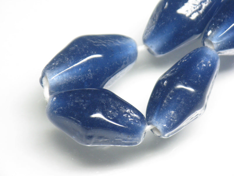 TOKO-BEADS AG037-39N Glass bead (strand) 10~11mm AG037-39N ひし形とんぼ玉（連） 10~11mm Asian bead & African bead  Handmade,Lampeork,bead,asia,india,ethnic,parts,accessory,beads とんぼ玉,ビーズ,トンボ玉,アジア,インド,エスニック,手作り,パーツ,アクセサリー