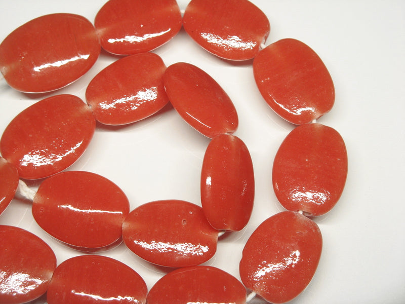 TOKO-BEADS AG040N-04 Glass bead (strand) 20~22mm AG040N-04 オーバルビーズ（連） 20~22mm Asian bead & African bead  Handmade,Lampeork,bead,asia,india,ethnic,parts,accessory,beads とんぼ玉,ビーズ,トンボ玉,アジア,インド,エスニック,手作り,パーツ,アクセサリー