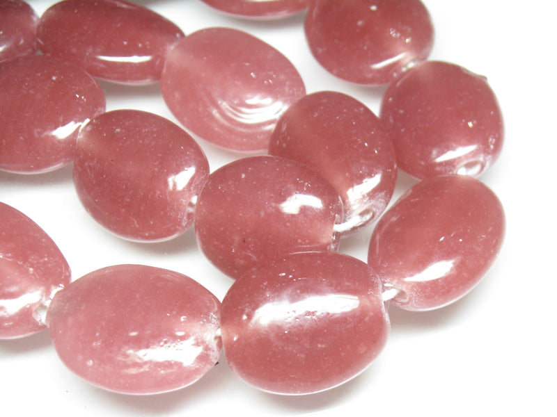 TOKO-BEADS AG040-84N Glass bead (strand) 18~18.5mm AG040-84N オーバルビーズ（連） 18~18.5mm Asian bead & African bead  Handmade,Lampeork,bead,asia,india,ethnic,parts,accessory,beads とんぼ玉,ビーズ,トンボ玉,アジア,インド,エスニック,手作り,パーツ,アクセサリー
