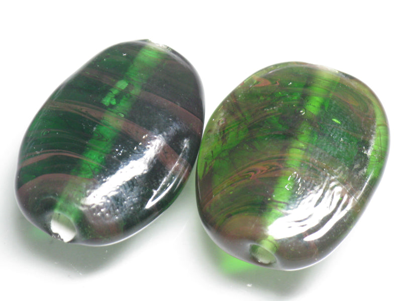 TOKO-BEADS AG040-54P Glass bead (limited color 2pcs) 24~26mm AG040-54P オーバルビーズ（限定色2個） 24~26mm Asian bead & African bead  Handmade,Lampeork,bead,asia,india,ethnic,parts,accessory,beads とんぼ玉,ビーズ,トンボ玉,アジア,インド,エスニック,手作り,パーツ,アクセサリー