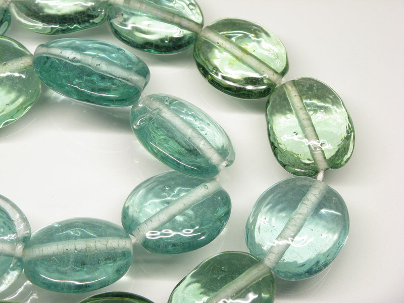 TOKO-BEADS AG041N-03 Glass bead (strand) 18~21mm AG041N-03 オーバルビーズ（連） 18~21mm Asian bead & African bead  Handmade,Lampeork,bead,asia,india,ethnic,parts,accessory,beads とんぼ玉,ビーズ,トンボ玉,アジア,インド,エスニック,手作り,パーツ,アクセサリー